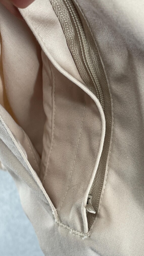 Vintage Bomber Jacket Solid Beige MC Clothing Com… - image 5