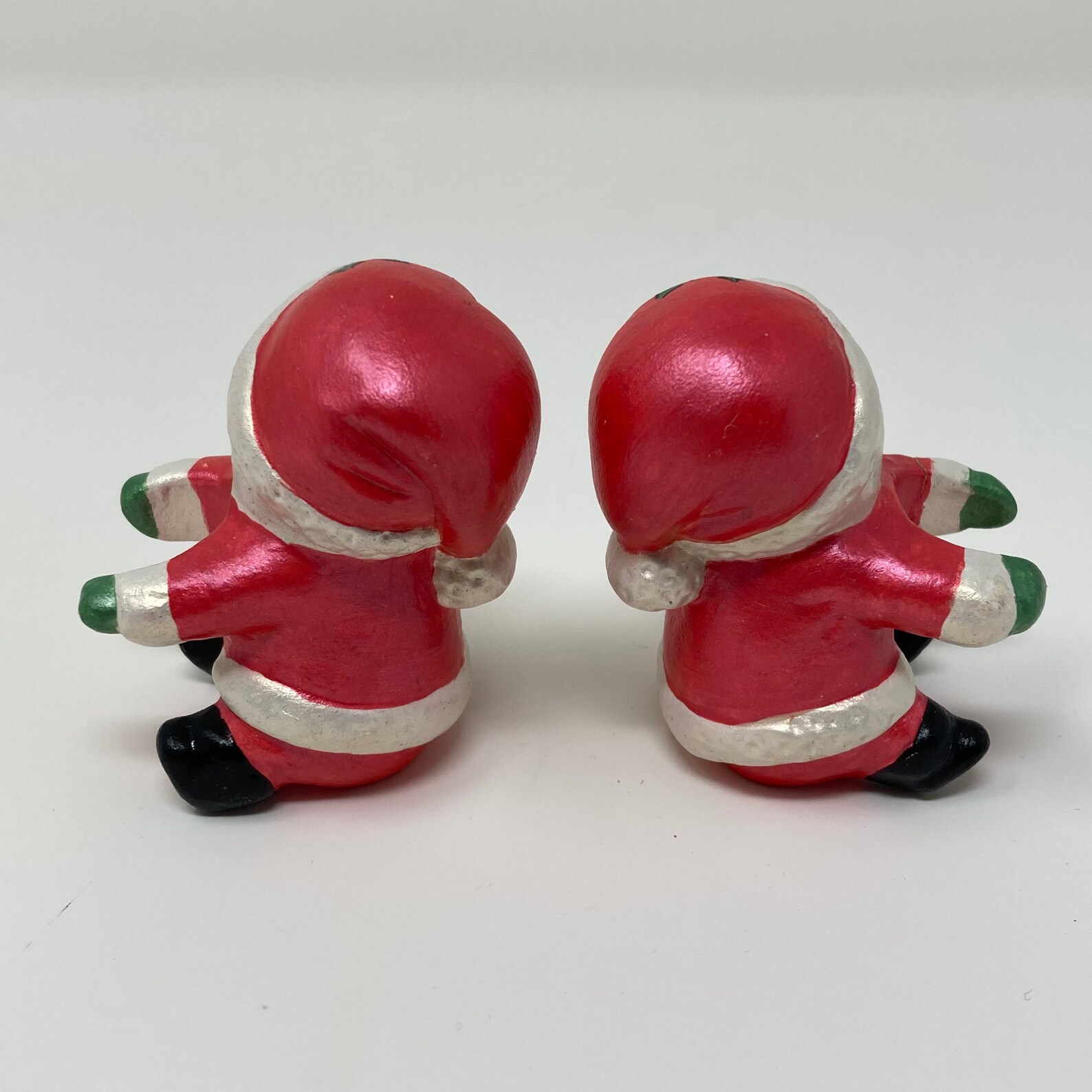 Vintage Miniature Iridescent Santa Claus Christmas Candle Huggers Etsy