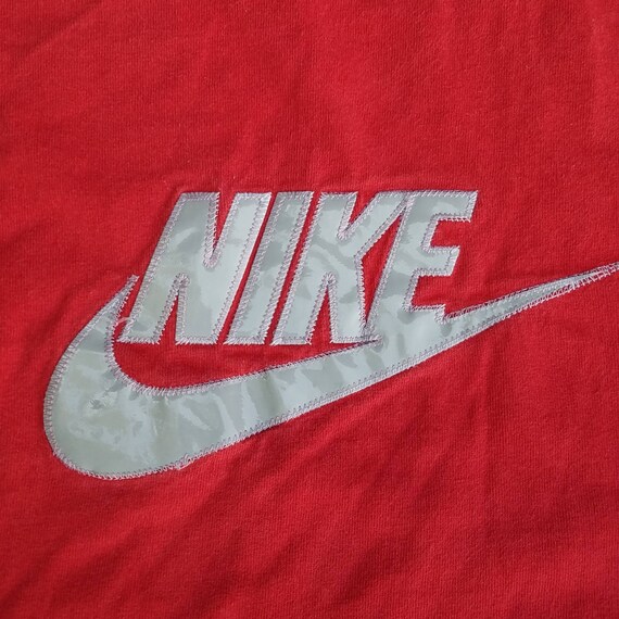 Vintage Red Nike Long Sleeve Large Silve Tag Logo… - image 3