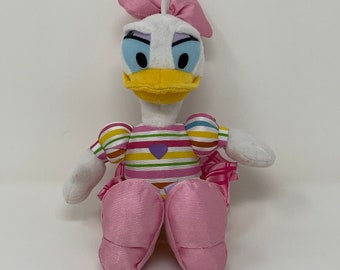 Brinquedo de pelúcia vintage da Margarida da Disney, estilo anos 2000.