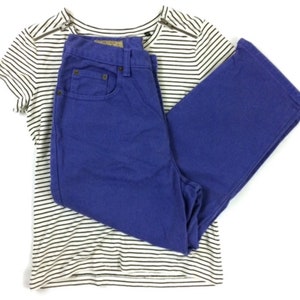 Vintage Denim Express High Waist Purple Straight Leg (0123)