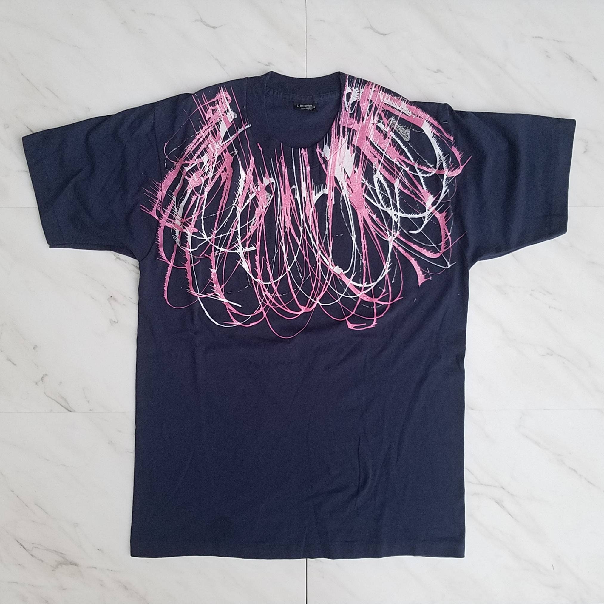 Vintage 80s Painted Graphic T-shirt - Screen Stars Single
