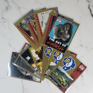 Lote de 12 tarjetas coleccionables vintage de JP Topps: Jurassic Park, sobre la escena y datos adicionales de la película (n.° 9)