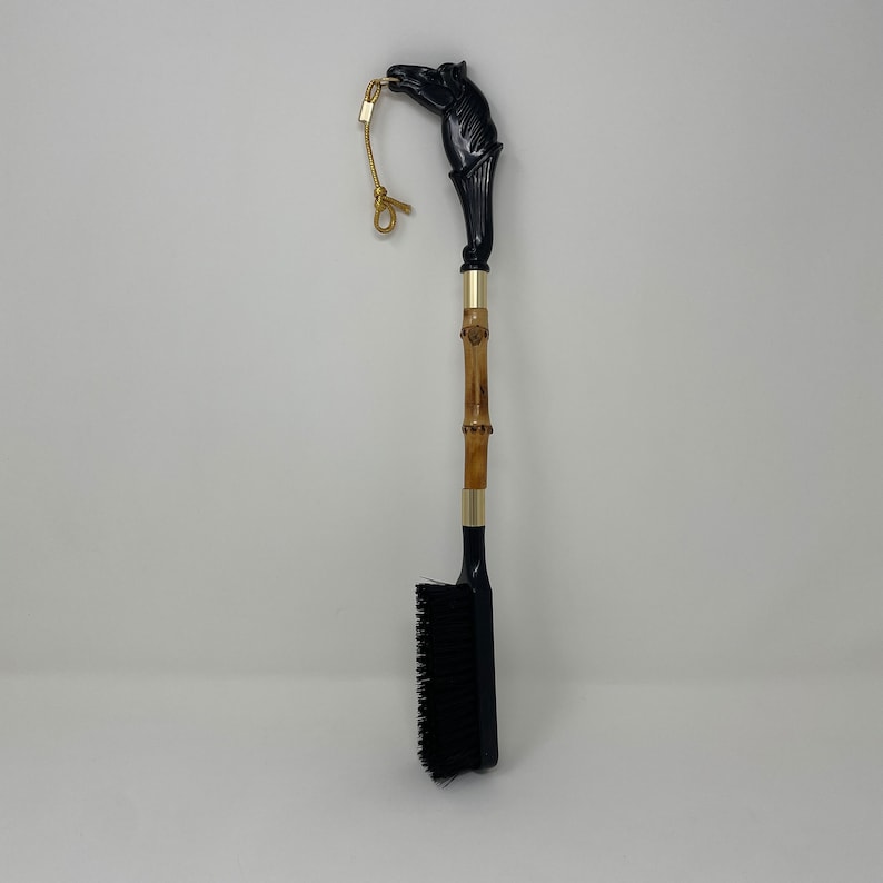 Vintage MCM Bamboo Handle Plastic Horse Head Clothes Brush Etsy