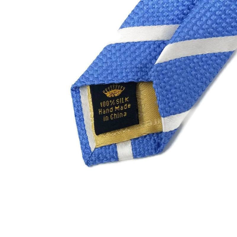 Vintage Countess Mara Necktie 100 Silk Woven Blue Silver Etsy