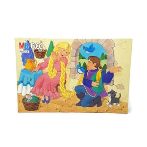 Vintage 90s Rapunzel Prince Milton Bradley 60 Pc Storybook MB Puzzle Deadstock