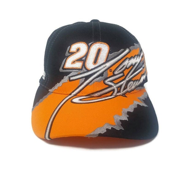 90s Y2K Vintage Tony Stewart Nascar Racing Orange Black Baseball Hat #20