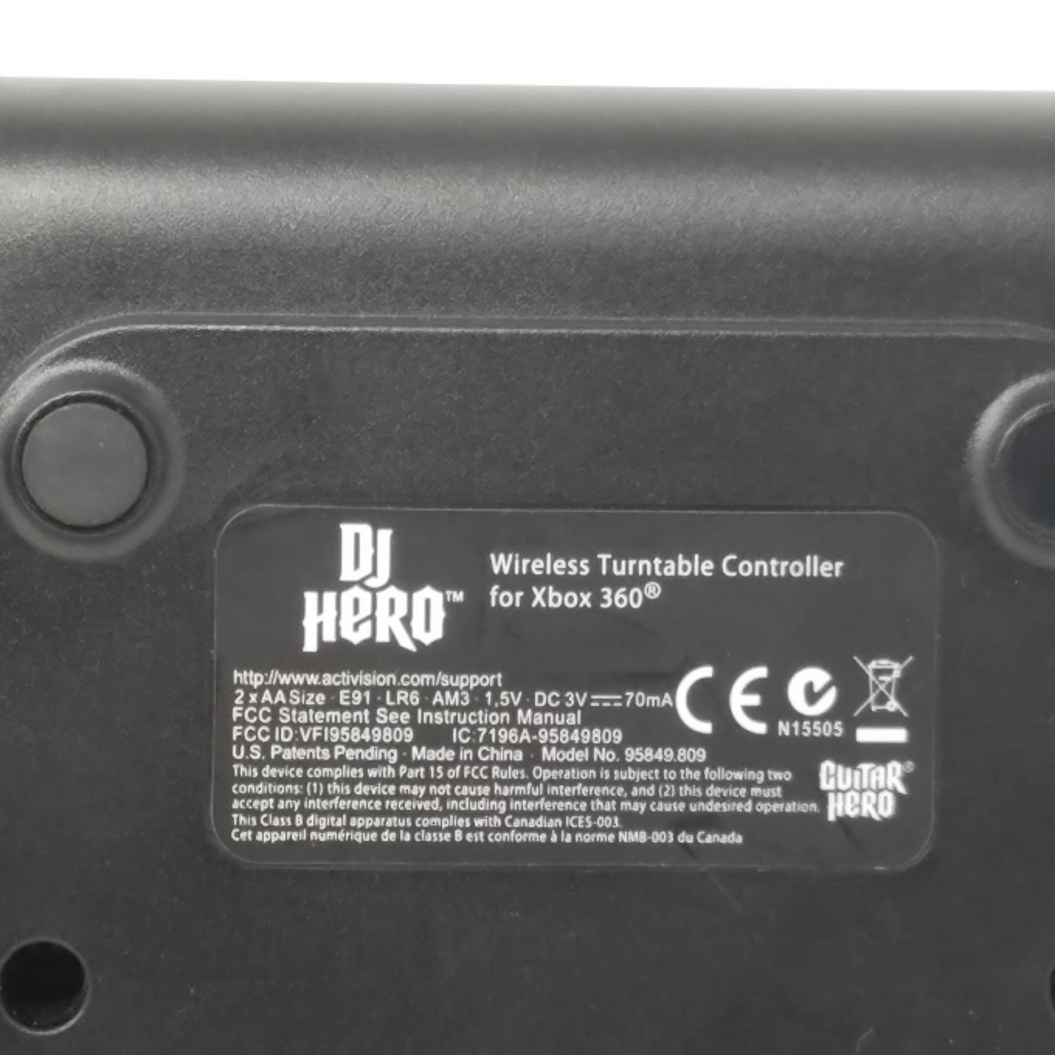Xbox 360 Wireless Controller DJ Hero Turntable Control
