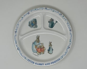 Vintage Eden Nursey Peter Rabbit and Friends Children Melamine 8.5 Inches Plate