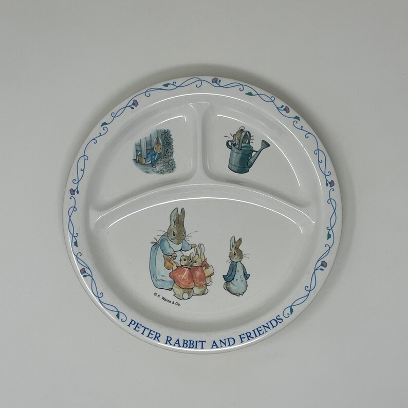 Vintage Eden Nursey Peter Rabbit and Friends Children Melamine 8.5 Inches Plate image 1