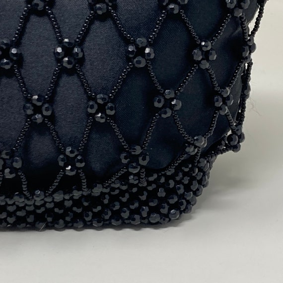 Y2K Beaded Net Mini Bag Handbag, Black Lancôme Pu… - image 3