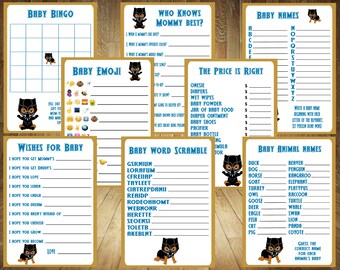 black panther baby shower invitations