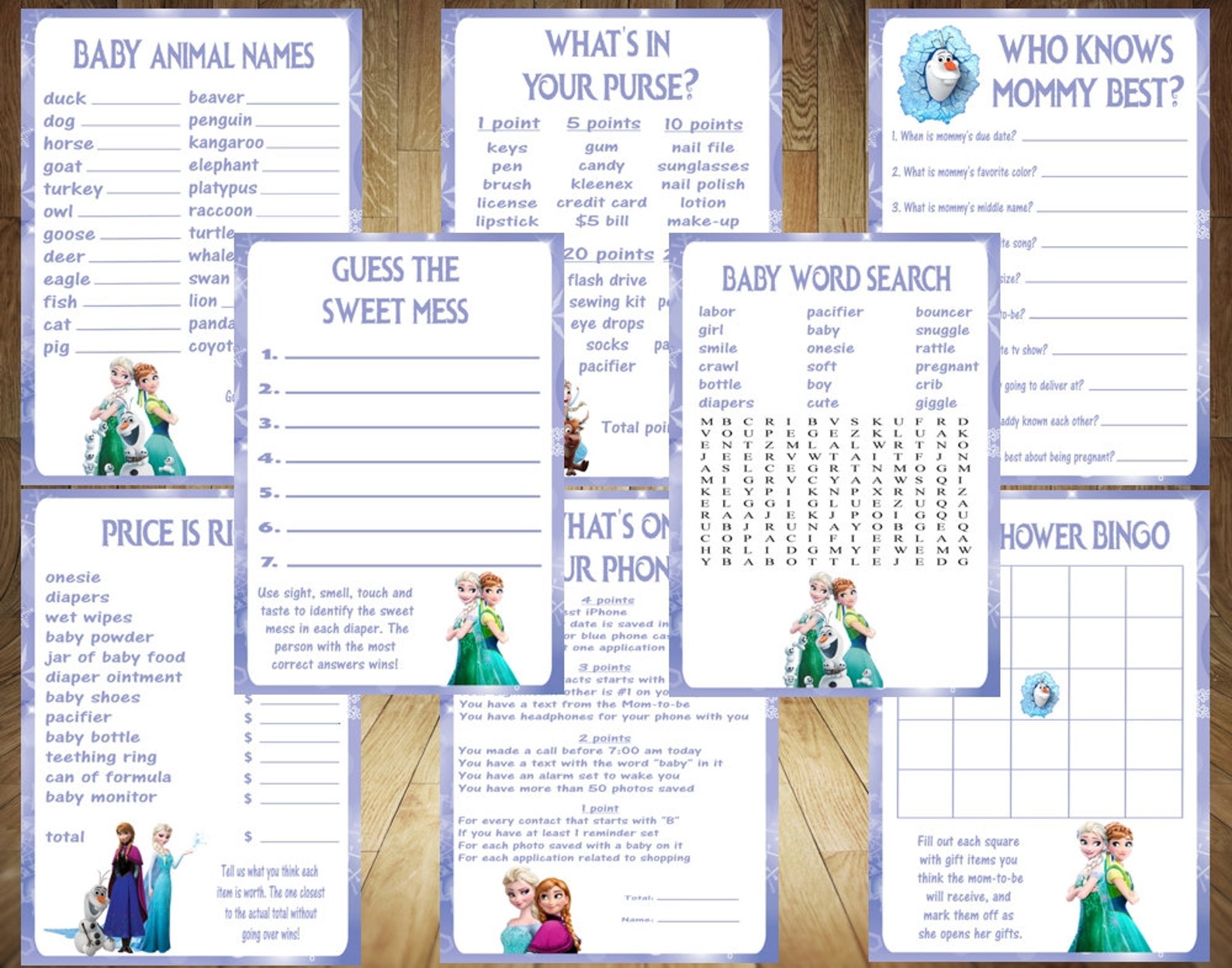 Frozen Word Search Frozen Birthday Elsa Word Search Elsa - Etsy