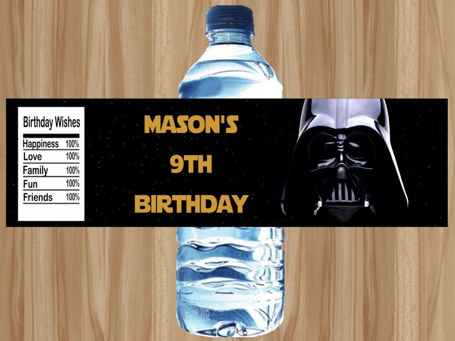 Personalized Star Wars Water Bottle Labels Star Wars Shower Etsy