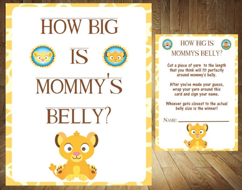 Lion King How Big Is Mommy S Belly Lion King Baby Shower Etsy Lion King How Big Is Mommy S Belly Lion King Baby Shower Etsy