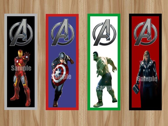 avengers bookmarks avengers party avengers birthday etsy