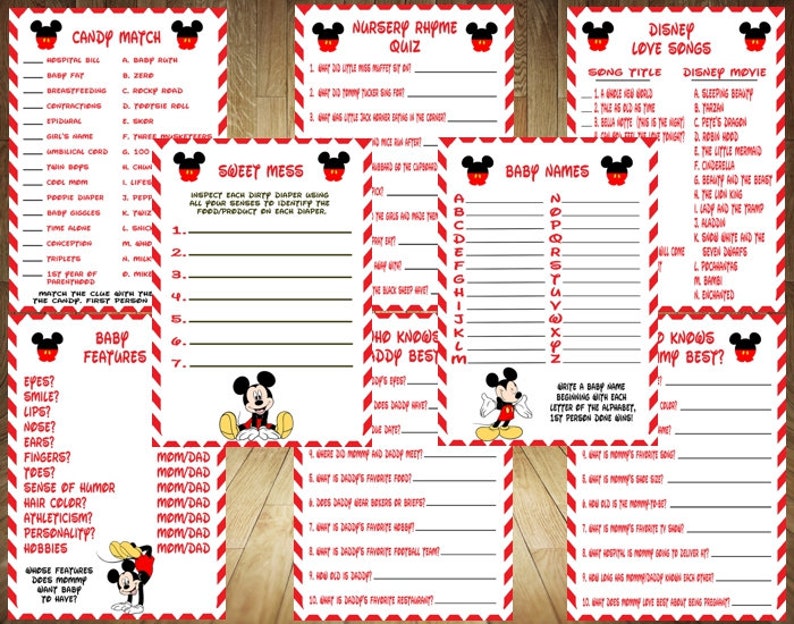 Mickey Mouse Baby Shower Games - Baby Viewer