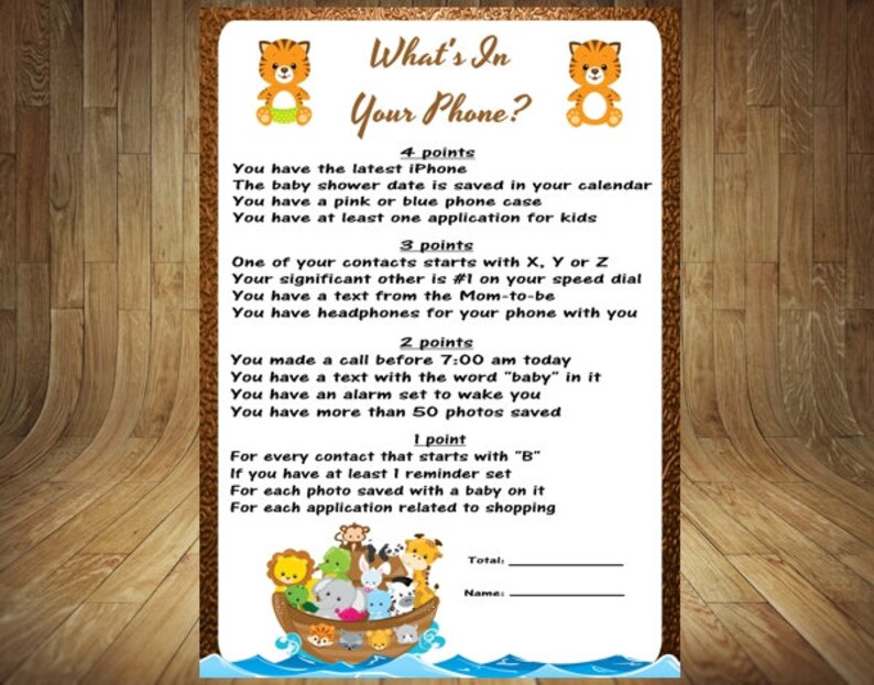 Noah S Ark Baby Shower Games Christian Baby Shower Etsy