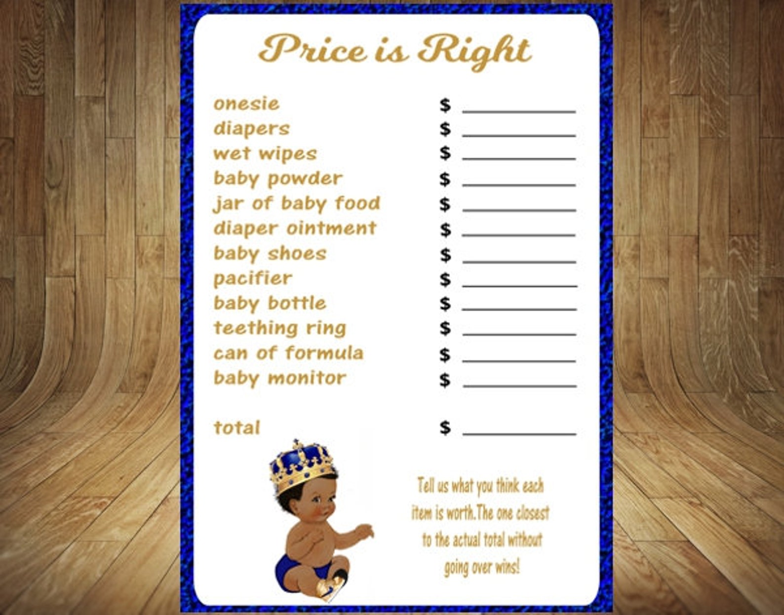 Royal Prince Baby Shower Games AfricanAmerican Prince Baby Etsy
