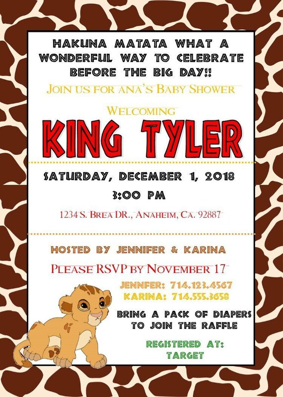 etsy lion king baby shower