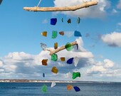 Sea Glass and Driftwood Wind Chime - Homemade with Locally Found Materials