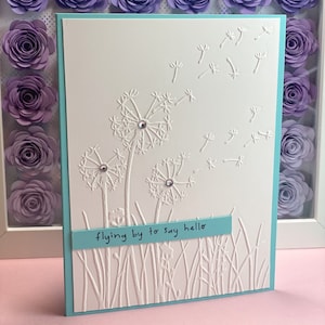 Carte pissenlits en relief 3D - carte de voeux toutes les occasions