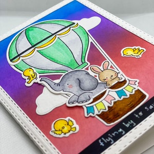 Tarjeta de felicitación hecha a mano / Tarjeta para toda ocasión / Linda tarjeta en blanco / Diseño de atardecer / Tarjeta troquelada / Tamaño A2 /
