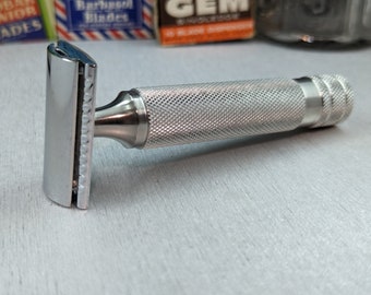 WSC Heavy Fat Handled Stainless Steel Safety Razor - NEW