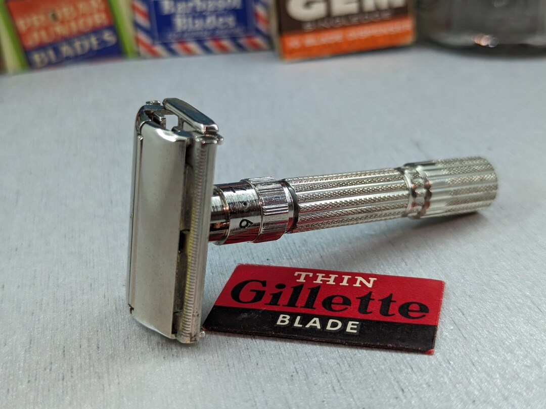 1959 Gillette FATBOY Adjustable Vintage Safety Razor Date Code E2 Etsy