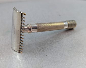 1910 Gillette Silver Old Type Single Ring Vintage Safety Razor
