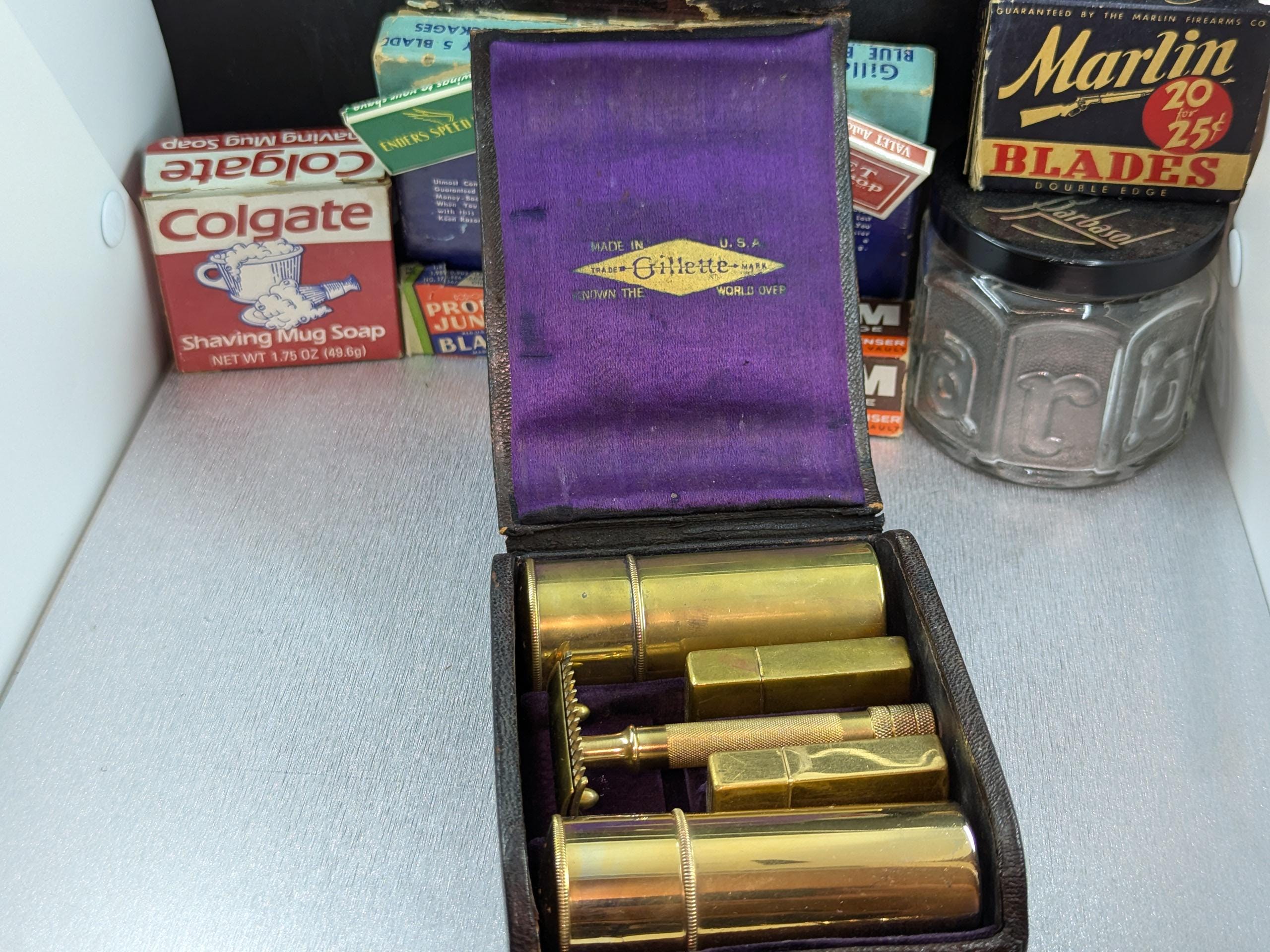 1918 Gillette Old Type Single Ring Combination Vintage Razor