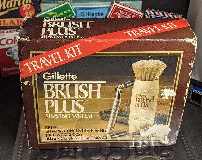 1984 Gillette ATRA Brush Plus Shaving System Vintage Cartridge Razor