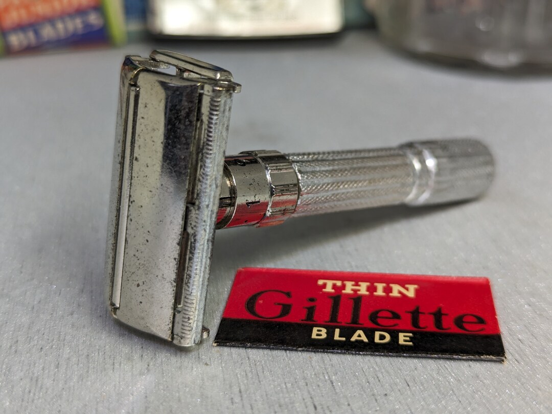 1959 Gillette FATBOY Adjustable Vintage Safety Razor Date Code Etsy
