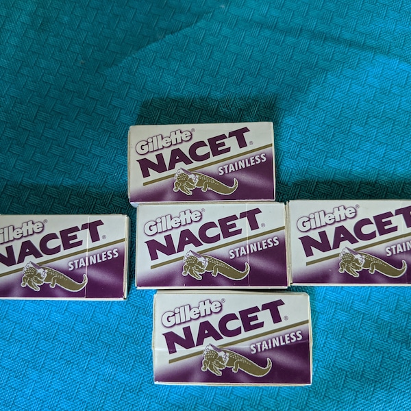 Gillette Nacet Stainless DE Safety Razor Blades