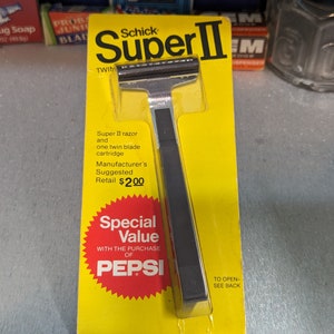 Jaren '80 Schick Super II Twin Blade Cartridge Vintage Razor NIEUW in pakket
