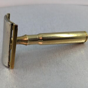 1940s Gillette Vintage Tech on a Custom 30-06 Springfield Bullet Handle Safety Razor