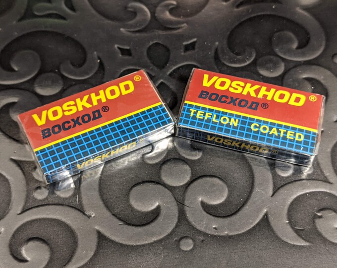 VOSKHOD Teflon Coated Double Edge Razor Blades New in Package MINT Made in Russia Etsy