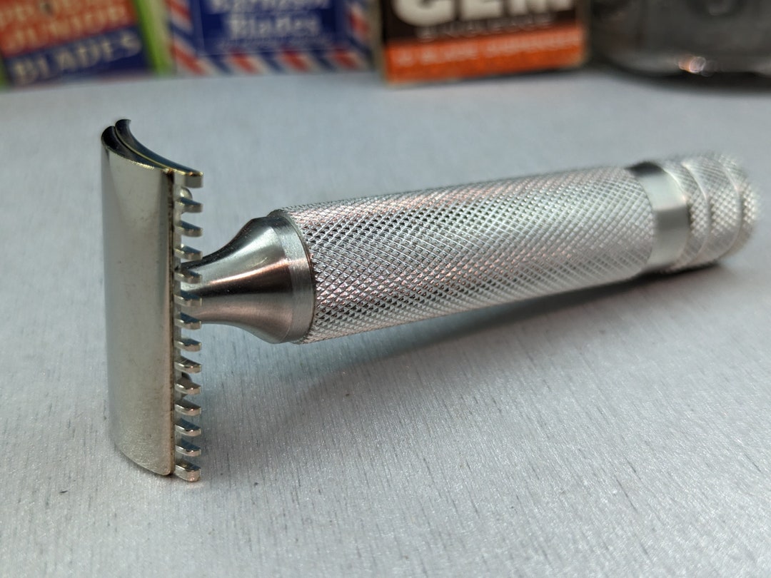 1920s Gillette Vintage Old Type Open Comb Head on an NEW WCS Heavy Fat ...