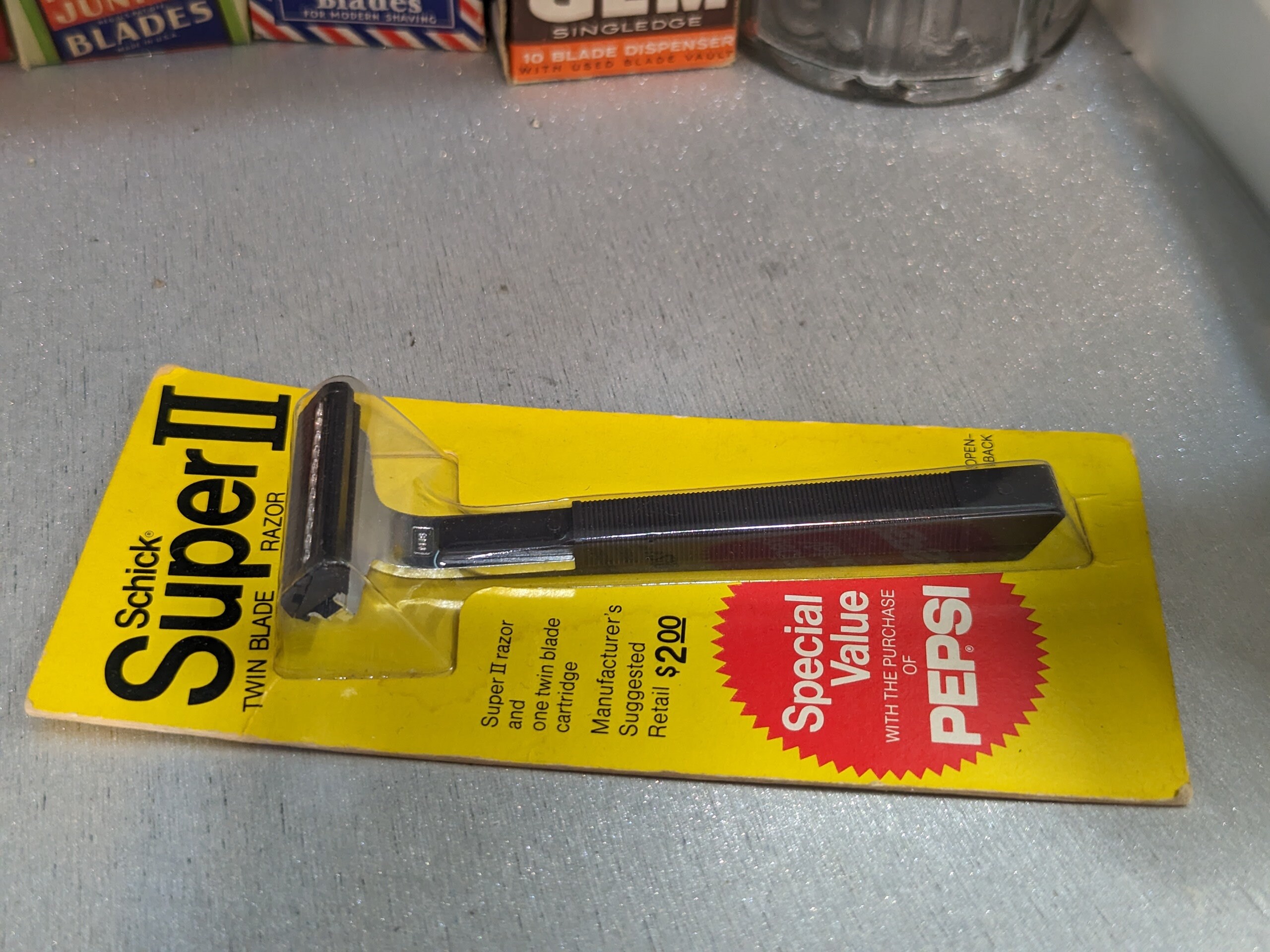 1980s Schick Super II Twin Blade Cartridge Vintage Razor NEW in