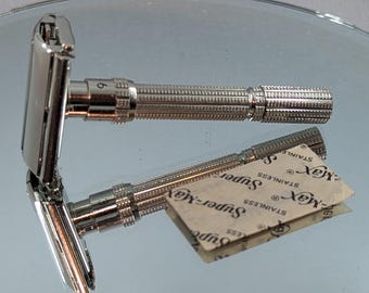 1966 Gillette Slim Adjustable Vintage Safety Razor Date Code L1