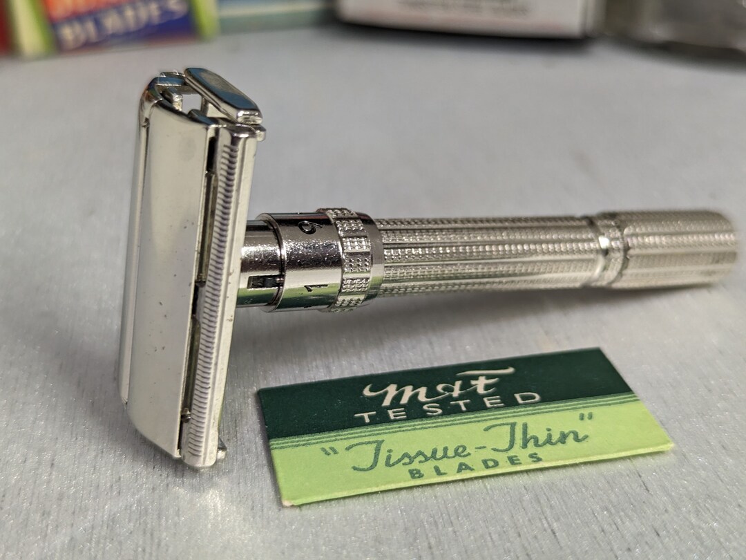 1962 Gillette Slim Adjustable Vintage Safety Razor Date Code Etsy