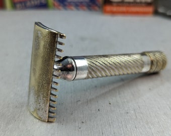 1919 Gillette SILVER BULLDOG Old Type Vintage Safety Razor