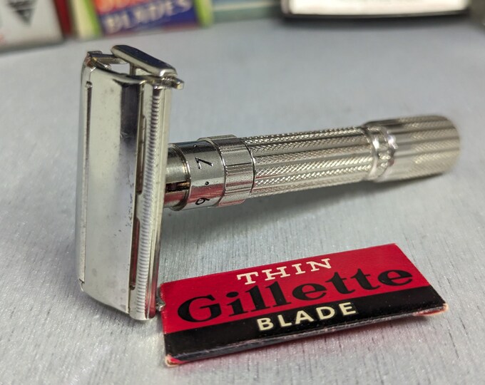 1961 Gillette FATBOY Adjustable Vintage Safety Razor Date Code G3 Etsy