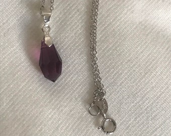 Swarovski Crystal Collar de plata esterlina, ropa de noche, regalo de graduación. Joyería de boda, regalo para cumpleaños, ideas de regalos.