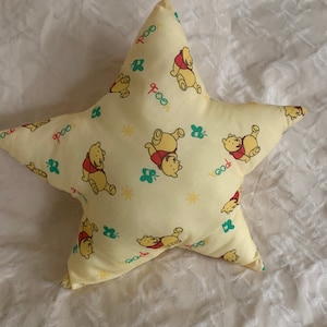 Winnie the Pooh Custom Handmade Star Cushion , Disney cushion ,Gift for Birthday ,gift for kids, Newborn gift, kids party gift, gift ideas.