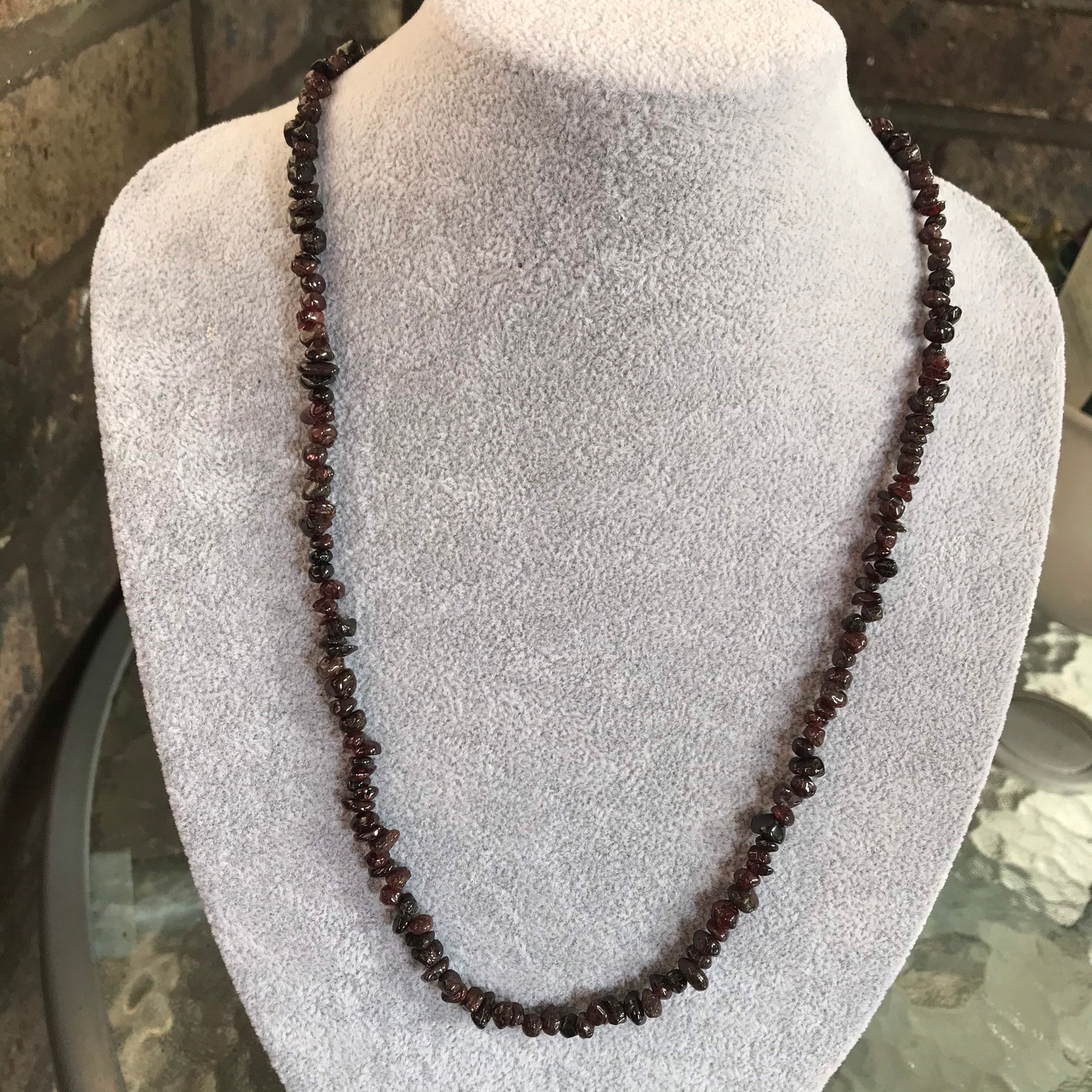 Garnet necklace Garnet birthday gift gift for her Birthday | Etsy