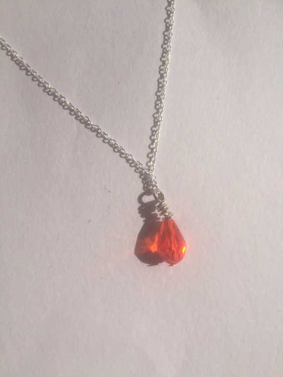 Crystal necklace Flourite necklace gift for her gift for Birthday Prom Graduation gift Wedding jewellery Bridesmaids