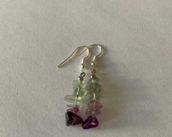 Flourite pastel custom handmade earrings, gift for Birthday, gift ideas, Weddings , bridesmaids,Graduation gift, Anniversary gift.