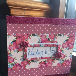 Carte pour elle, carte de pensée de vous, carte faite à la main, carte de vœux, florale. Carte pour petite amie. Carte de vœux, carte florale, Rétablissez-vous bientôt
