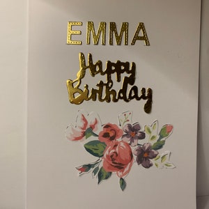 Geburtstagskarte Personalisiertes handgefertigtes Geschenk zum Geburtstag, Grußkarte, Karte für Tante, Karte für Mama, Karte für Erwachsene und Kinder. Schwester